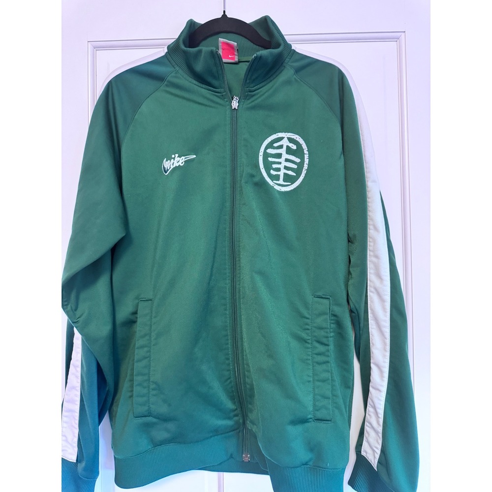 VTG Nike Team Oregon TOC Track Jacket Men M Green Full Zip Cascadia Tree 18980X